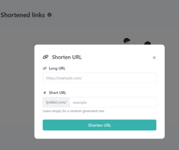 Screenshot of the app short URL editing page